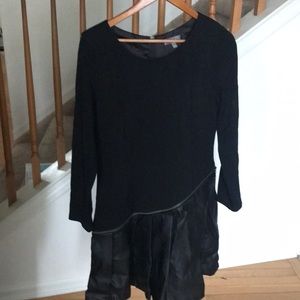 Neiman Marcus leather pleated Dress